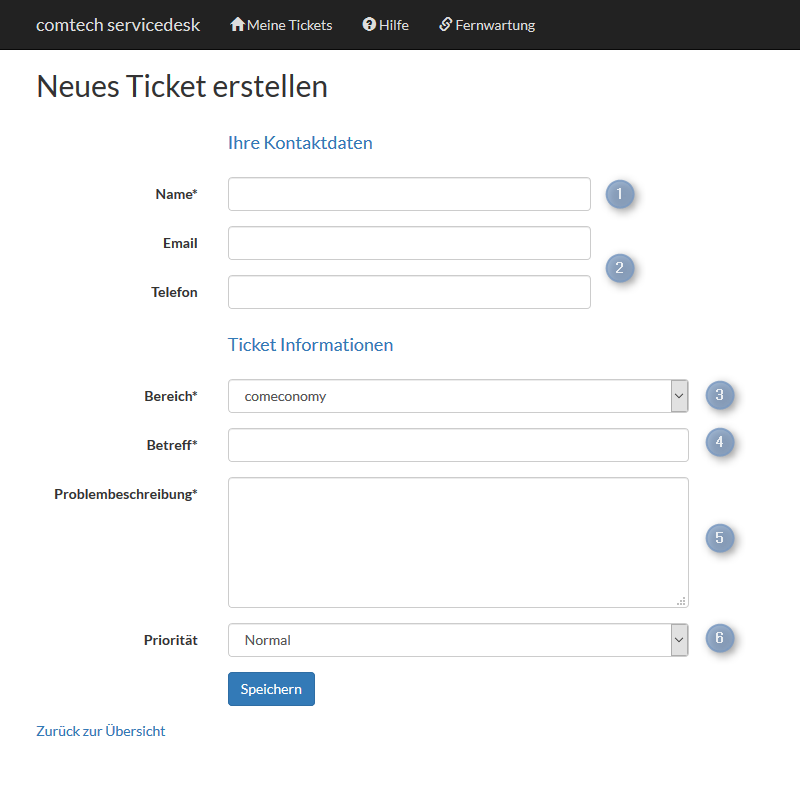 Neues Ticket erstellen